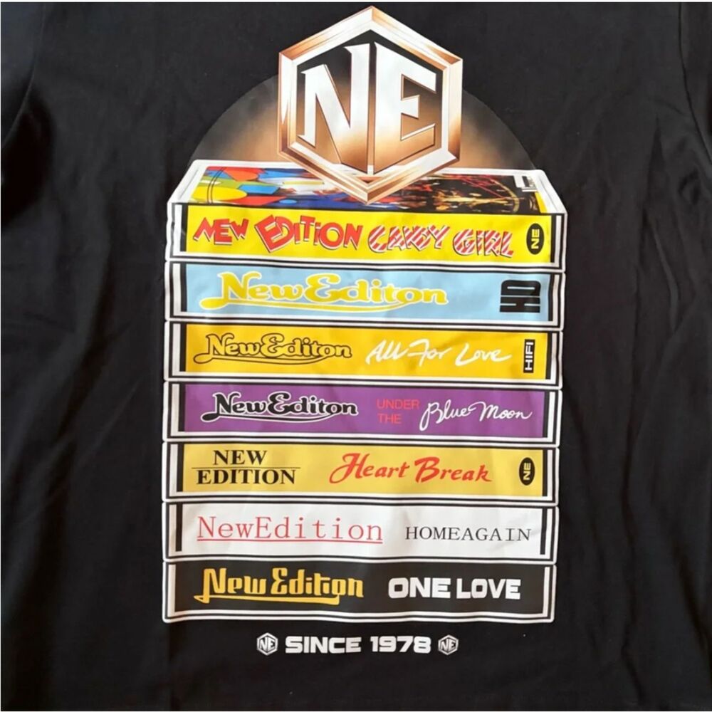 New Edition Graphic Band T-Shirt Black Men's Large Candy Girl Since Music Tee